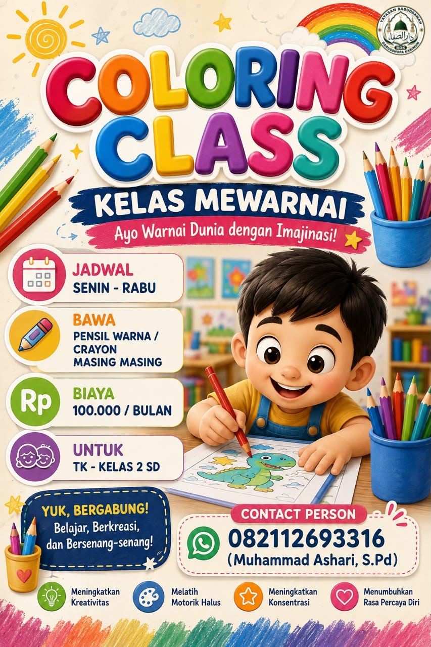 Ayo Kembangkan Kreativitas Si Kecil di Coloring Clas