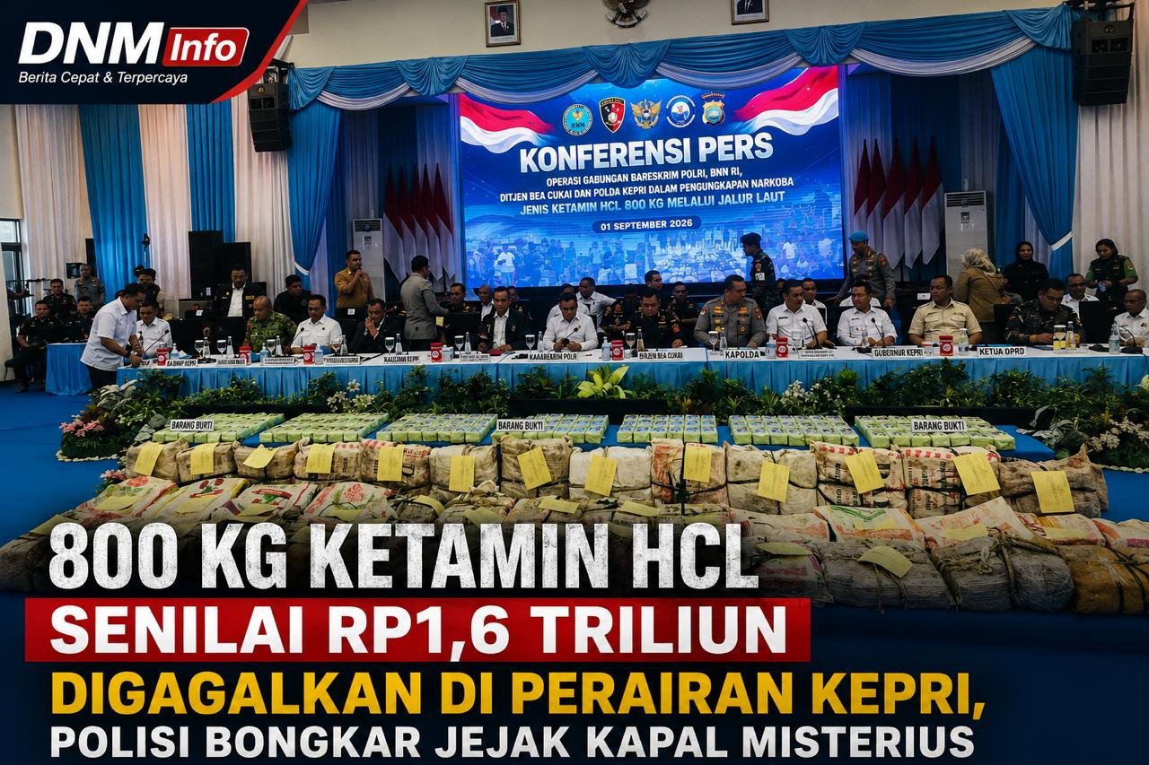 Geger Kepri! 800 Kg Ketamin HCL Senilai Rp1,6 Triliun Digagalkan, Polisi Bongkar Jejak Kapal Misterius