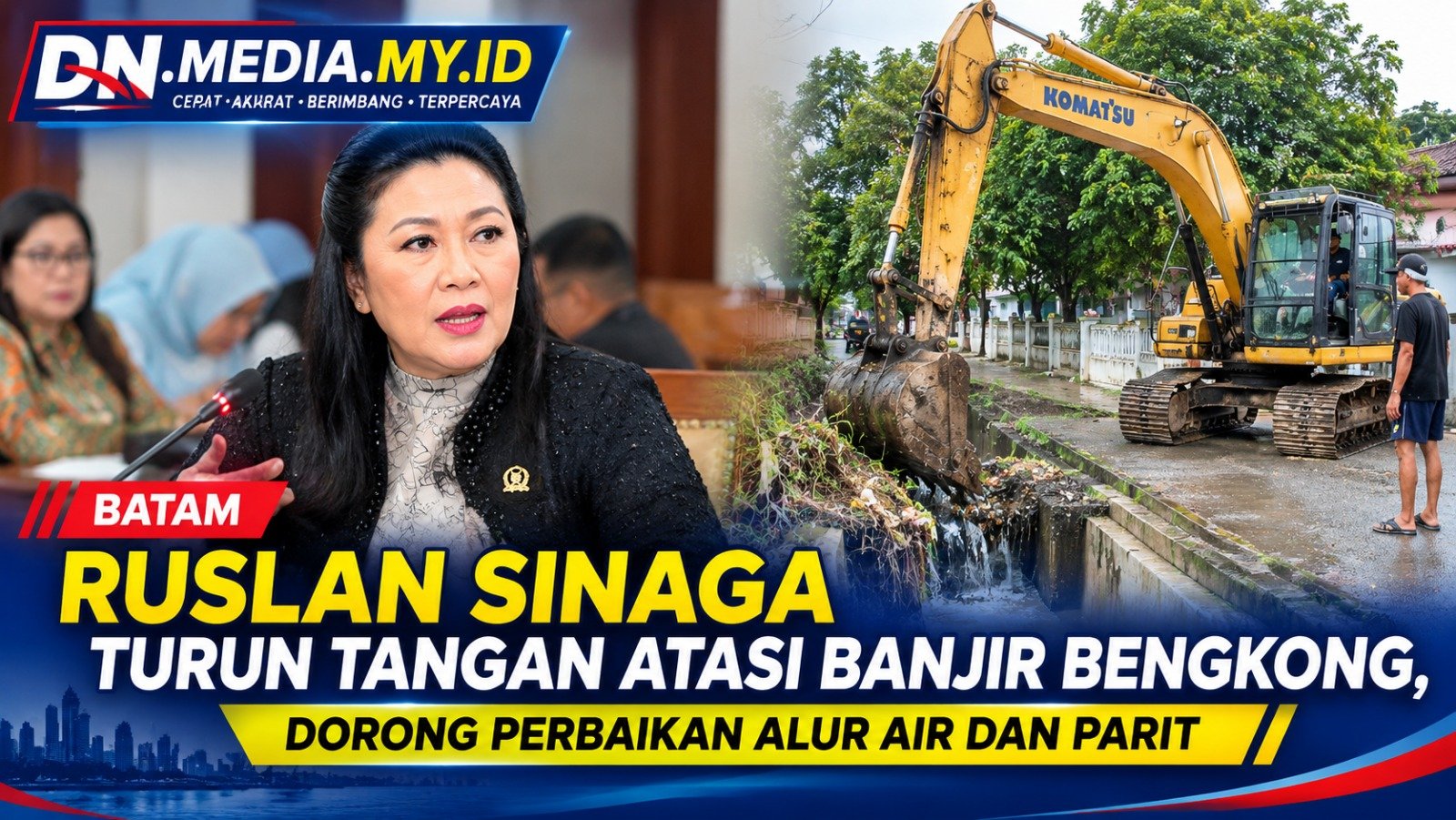 Ruslan Sinaga Turun Tangan Atasi Banjir Bengkong, Dorong Perbaikan Alur Air dan Parit