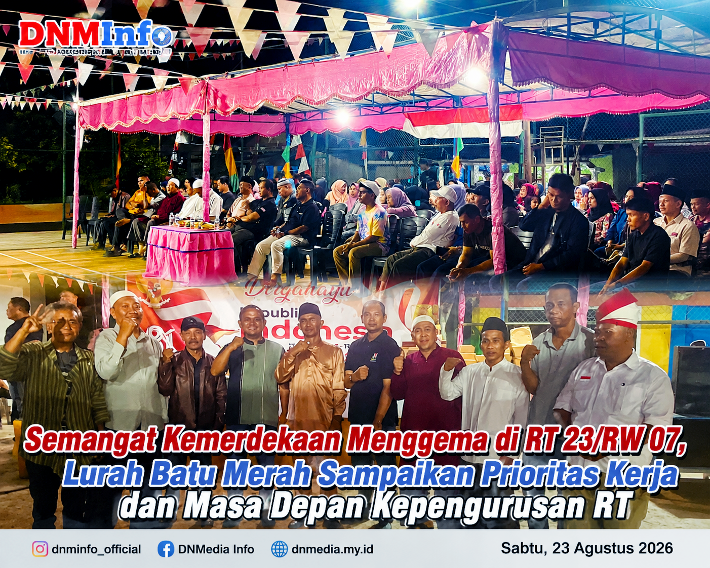 Semangat Kemerdekaan Menggema di RT 23/RW 07, Lurah Batu Merah Sampaikan Prioritas Kerja dan Masa Depan Kepengurusan RT