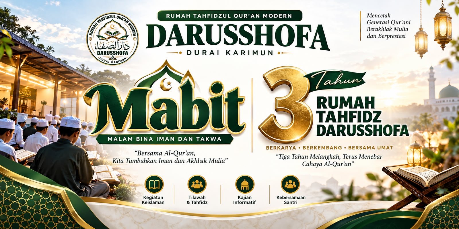 Tiga Tahun Rumah Tahfidz Darusshofa, MABIT di Durai Jadi Momentum Perkuat Generasi Qur’ani